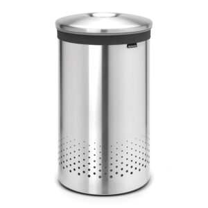 Brabantia Tvättkorg med metallock 60L Matt stål