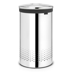 Brabantia Tvättkorg med metallock 60L brilliant steel